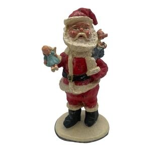 Dept 56 Santa Claus Glitter w/‎ Toys Figurine Statue Christmas 44232 8" Tall